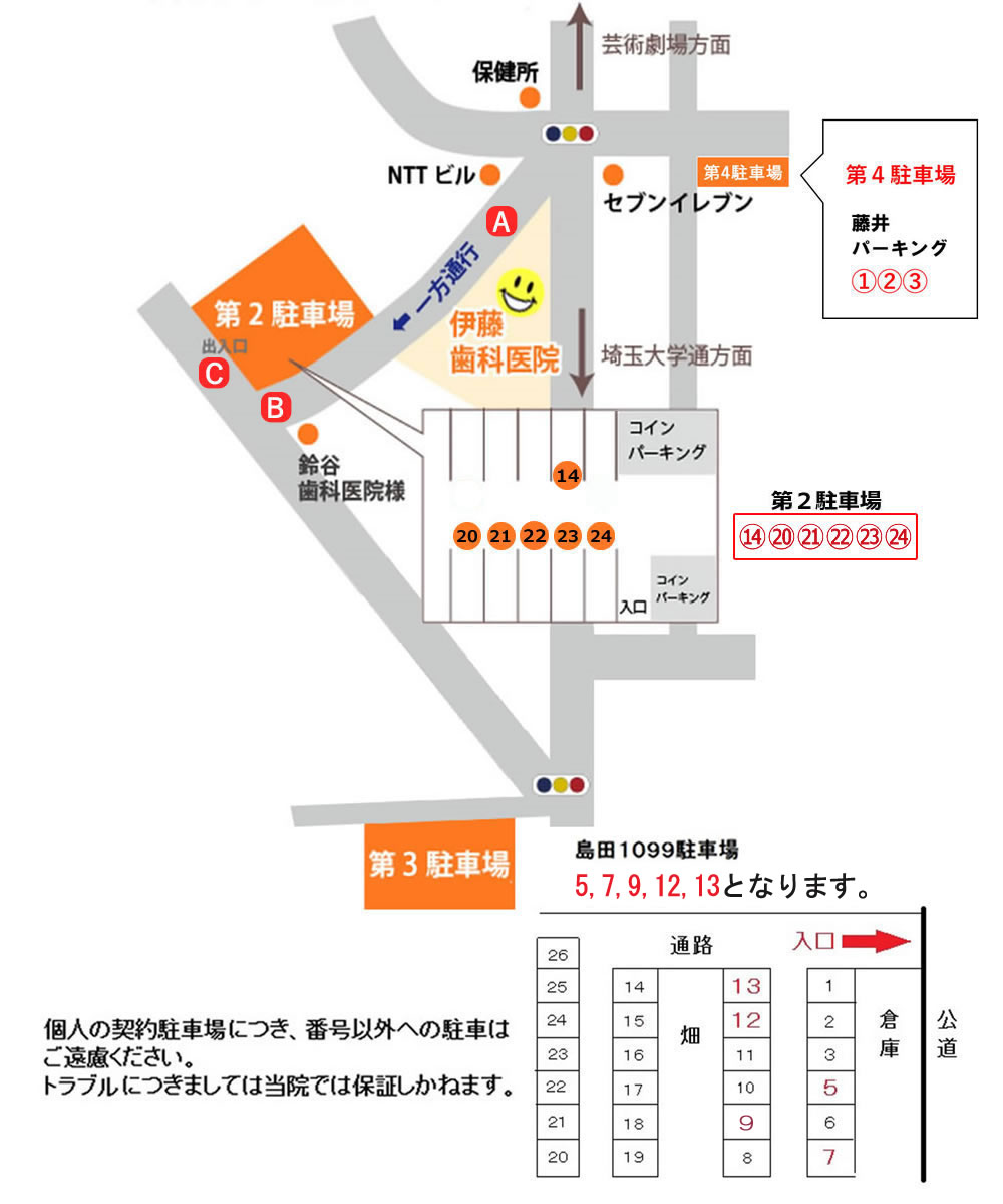 無料駐車場のご案内